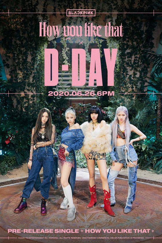 Blackpink's new single "How You Like That" will be released Friday at 6 p.m. [YG ENTERTAINMENT]