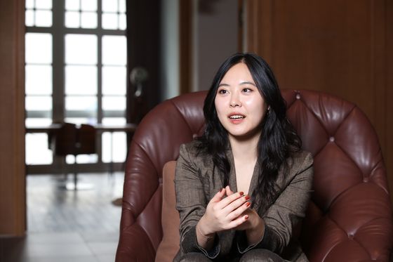 Sharon Choi during an interview with the JoongAng Ilbo in central Seoul on Wednesday. [WOO SANG-JO] 