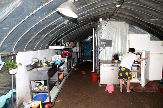 A family lives in a vinyl greenhouse in Pocheon, Gyeonggi. [CHOI JEONG-DONG]