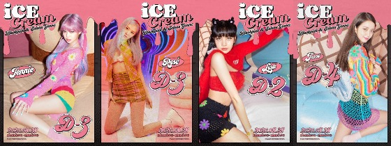 A teaser image for girl group Blackpink's new single "Ice Cream" to drop Aug. 28. [YG ENTERTAINMENT]