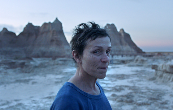 Scene from the film "Nomadland." Chloe Zhao's "Nomadland" won the Golden Lion at the 77th Venice Film Festival. [AP] 
