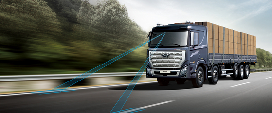 Hyundai Motor's Xcient truck installed with autonomous technology. [HYUNDAI MOTOR] 