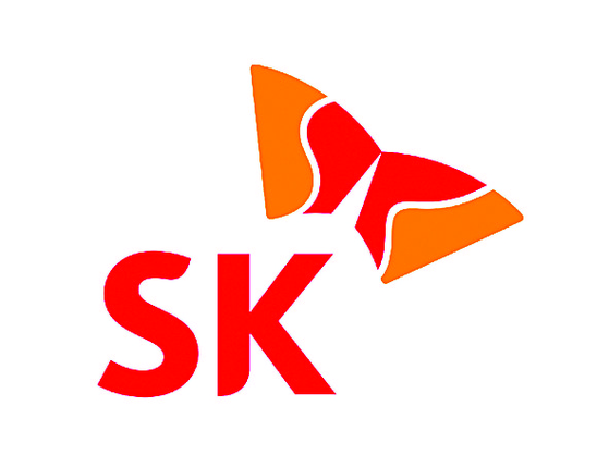 Logo of SK Group. 
