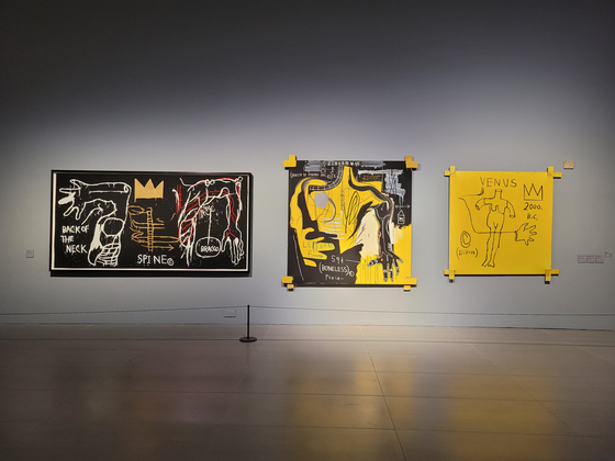 The view of ’Jean-Michel Basquiat - Royalty, Heroism, and the Streets“ exhibition at the Lotte Museum of Art in southeastern Seoul. [MOON SO-YOUNG]