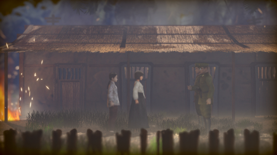A screenshot from upcoming game "The Wednesday" where Suni has traveled back in time to save her young friends. [GAMBRIDZY]
