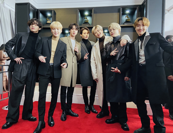 BTS performed at the 62nd Grammy Awards on Jan. 26 this year in a joint stage with Lil Nas, becoming the first K-pop act to do so. [BIG HIT ENTERTAINMENT]