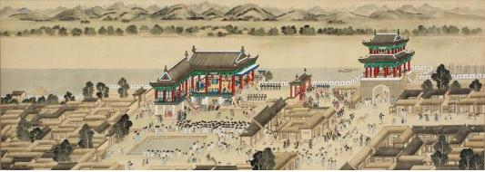 "Yeongwangjeong Yeonhoedo" is part of "Pyeongan Gamsa Hyangyeondo," presumed to be painted by Joseon-era artist Kim Hong-do (1745-1806). [NATIONAL MUSEUM OF KOREA]