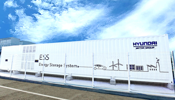 An energy storage system in Hyundai Motor's Ulsan factory. [HYUNDAI MOTOR]