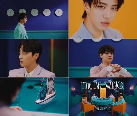 Images from the trailer video boy band Highlight unveiled on Monday ahead of its upcoming EP set to be released on May 3. [AROUND US ENTERTAINMENT]