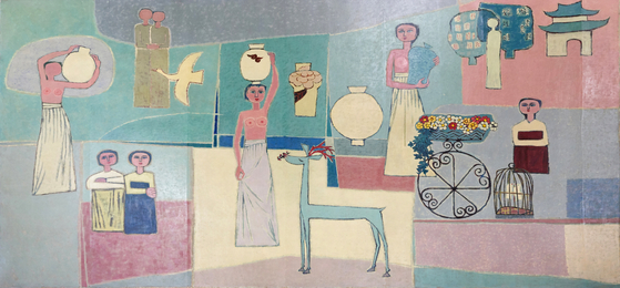 “Women and Jars”(1950s) by Kim Whanki (1913-1974), [MINISTRY OF CULTURE, SPORTS AND TOURISM]