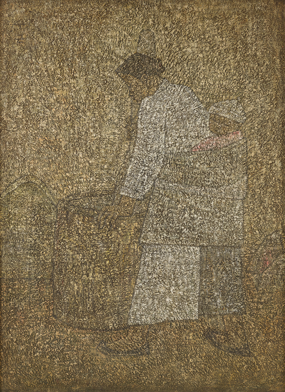 “A Woman Pounding Grain”(1954) is one of representative works by Park Soo-keun(1914-1965). [MINISTRY OF CULTURE, SPORTS AND TOURISM]