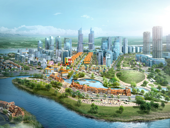 Computer image of Busan Eco-Delta Smart City [K-WATER]