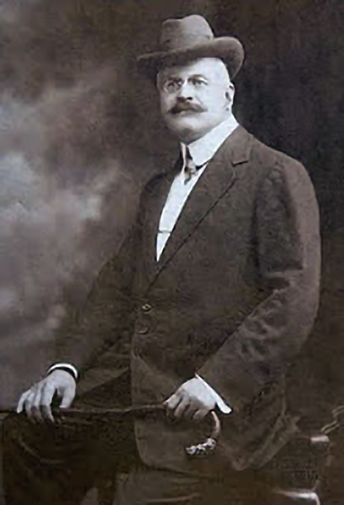 Hungarian railroad engineer Karoly Gubanyi (1867-1935), in a later photo. [HUNGARIAN EMBASSY]
