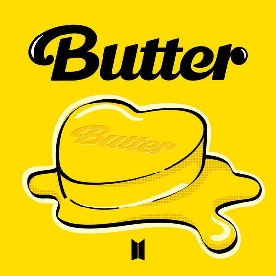 The cover image for BTS's second English-lyric song ″Butter″ [BIG HIT MUSIC]