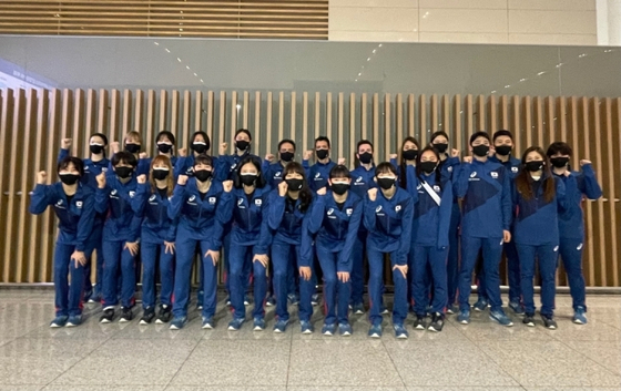 The Korean national volleyball team left for Rimini, Italy on May 20, where the Volleyball Nations League is taking place. [KOREA VOLLEYBALL ASSOCIATION]