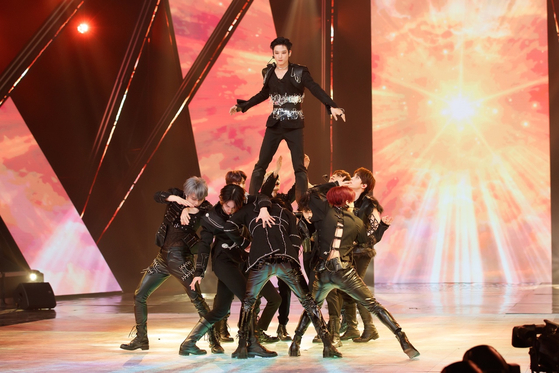 Boy band The Boyz perform on Mnet's audition program "Kingdom: Legendary War." [MNET]