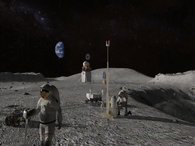 Imagery envisioning NASA's lunar exploration mission Artemis Program. [NASA]