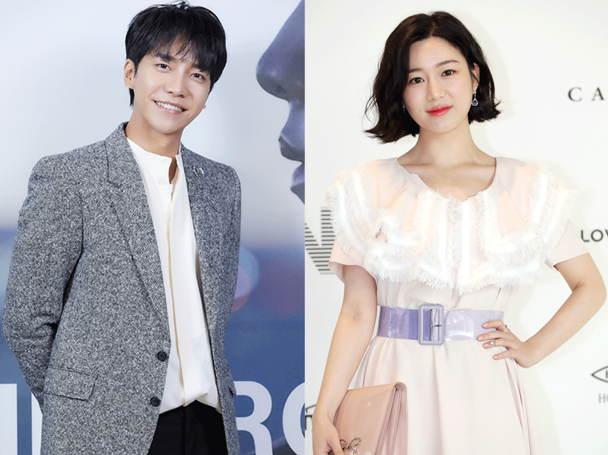 Actor Lee Seung-gi, left, and Lee Da-in, revealed last month that they have been dating for six months. [ILGAN SPORTS, HOOK ENTERTAINMENT]