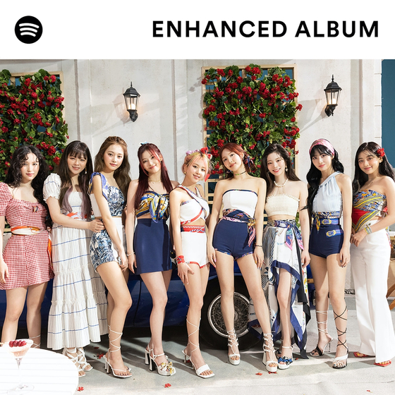 Cover poster for Twice's enhanced album ″Taste of Love,″ which will be released by Spotify on Friday. [SPOTIFY]