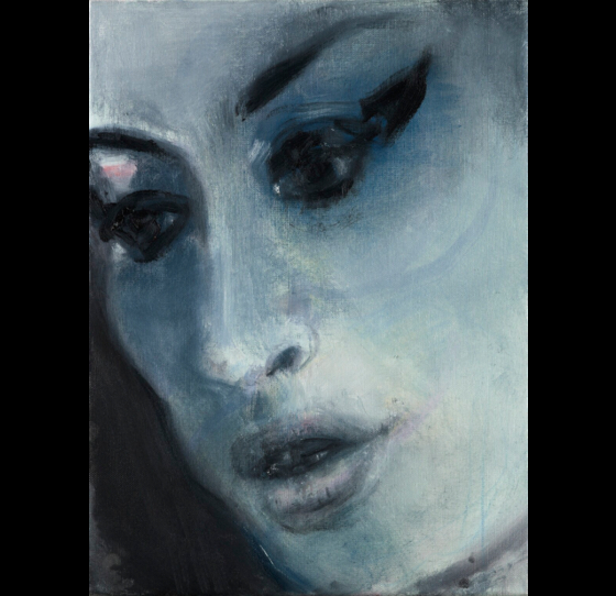 ″Amy-Blue″(2011), a posthumus portrait of the legendary singer-songwriter Amy Winehouse by the famous South African artist Marlene Dumas. [NATIONAL MUSEUM OF KOREA]
