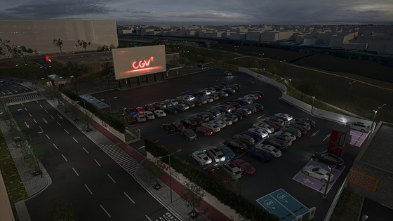 A computer image of CGV's first drive-in theater in Incheon [CGV]