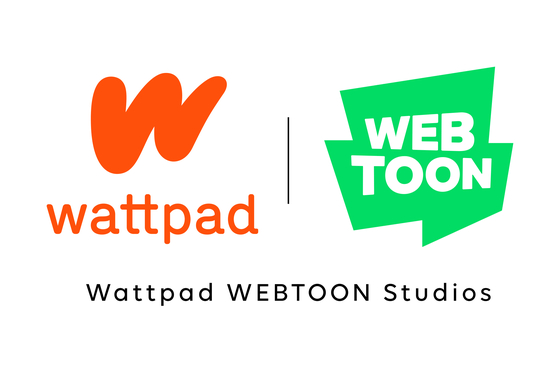 Clockwise from top left: logos of Wattpad, Naver's Webtoon and Wattpad Webtoon Studios [NAVER]