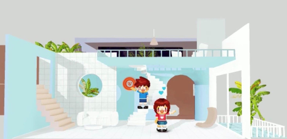 A photo of Cyworld's new 3D minihompy, a virtual space where users can decorate and place their avatars. [CYWORLD Z]