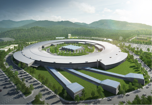A rendered image of a new particle accelerator in Ochang, North Chungcheong  [MINISTRY OF SCIENCE AND ICT]