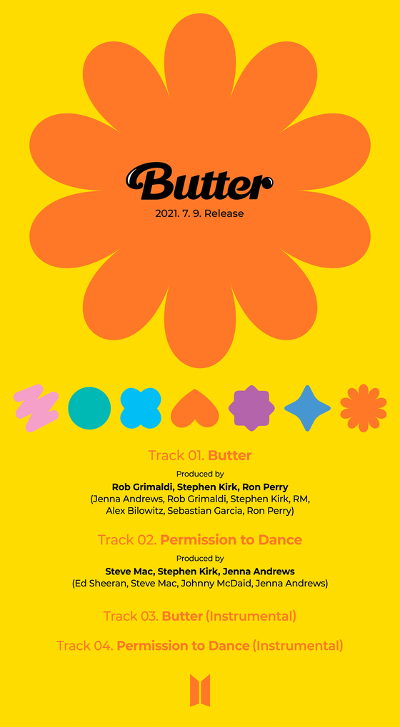 The track list of boy band BTS's EP "Butter" [BIG HIT MUSIC]