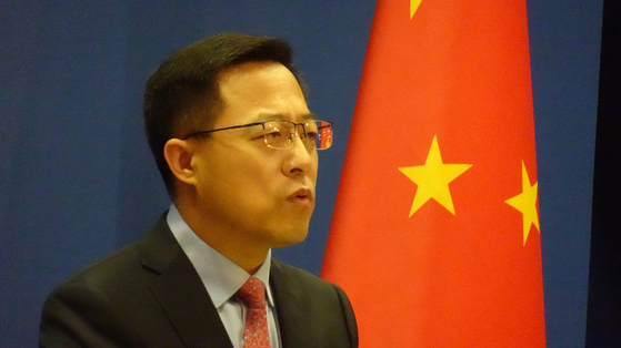 Zhao Lijian, spokesperson for China's Foreign Ministry. [SHIN KYUNG-JIN]