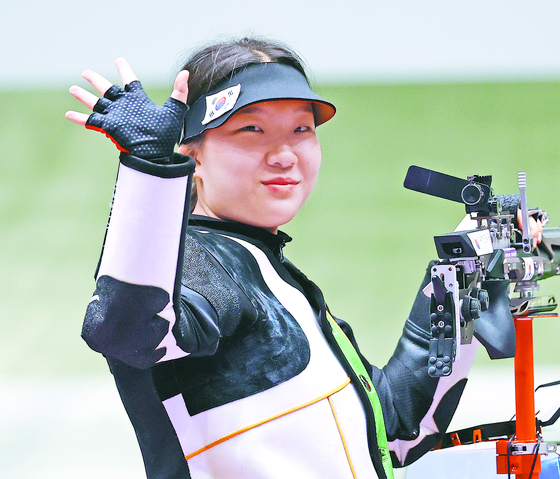 Eighteen-year-old Kwon Eun-ji, who finished seventh in the women's 10 meter air rifle match. [YONHAP]