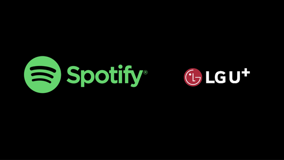 Logos of Spotify and LG U+ [SPOTIFY, LG U+]