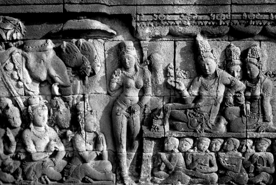 Reliefs on the walls of the Borobudur Temple Compounds [BOROBUDUR PARK MANAGEMENT]