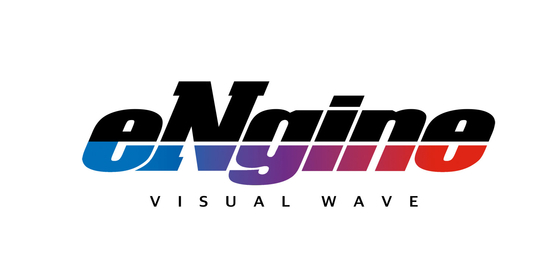 A logo of eNgine Visual Wave. [NEXT ENTERTAINMENT STUDIO]