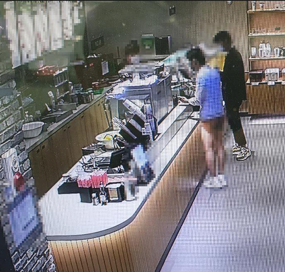 In March, a man in Busan was seen ordering coffee while wearing extremely short pants and had the police called on him. [BUSAN METROPOLITAN POLICE AGENCY]