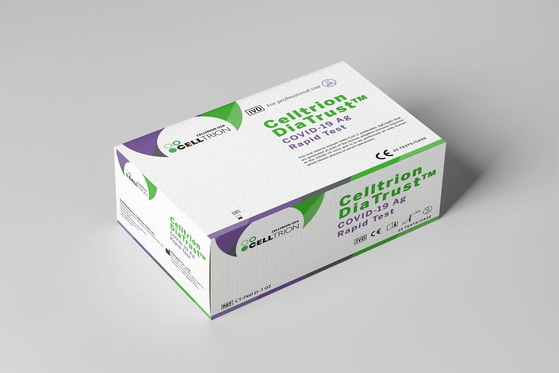 The DiaTrust Covid-19 test kit, which was codeveloped by Celltrion and Humasis [CELLTRION]