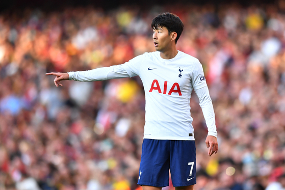 Son Heung-min appears against Arsenal on Sept. 26 [REUTERS/YONHAP]