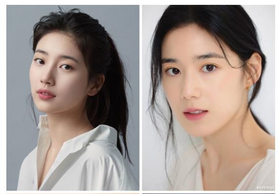 Actors Suzy, left, and Jung Eun-chae have been cast to play the leading roles in new Coupang Play series ″Anna.″ [ILGAN SPORTS]