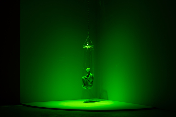 “Chroma Key Green,” by Kim Sang-jin, depicts a disappearing world, where people suffer from structural violence. [NATIONAL MUSEUM OF MODERN AND CONTEMPORARY ART]
