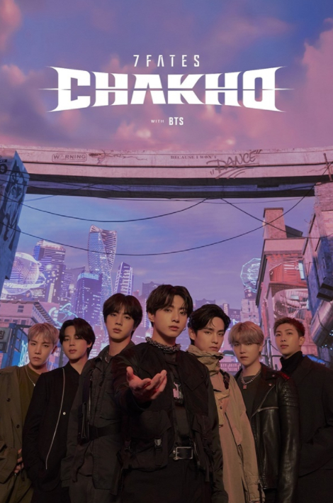 HYBE will launch web novel “7Fates: Chakho,” which features BTS members as the story’s protagonists, on Naver Webtoon in January of 2022. [HYBE]