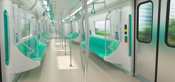 The image of the inside of the train [HYUNDAI ROTEM]