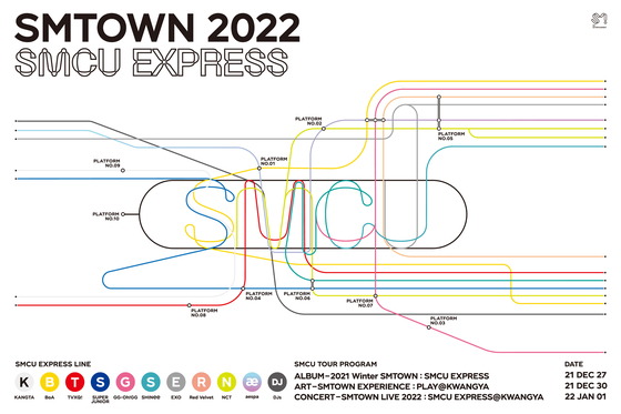 SM Entertainment will drop a winter special album titled “2021 Winter SMTOWN: SMCU Express” on Dec. 27. [SM ENTERTAINMENT]