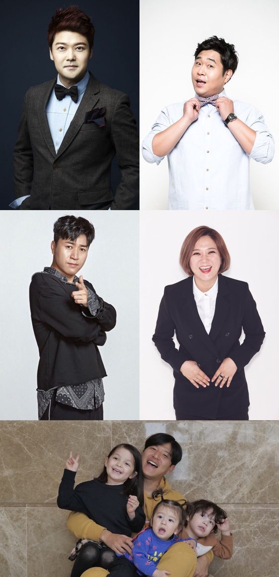The nominees for the upcoming KBS Entertainment Awards are clockwise from top left, Jun Hyun-moo, Moon Se-yoon, Kim Sook, Park Joo-ho and his family and Kim Jong-min. [ILGAN SPORTS]