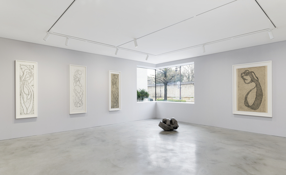 Works on paper and sculptures by the renowned artist Louise Bourgeois are now on view at Kukje Gallery's K1 Space in central Seoul.  [KUKJE GALLERY]