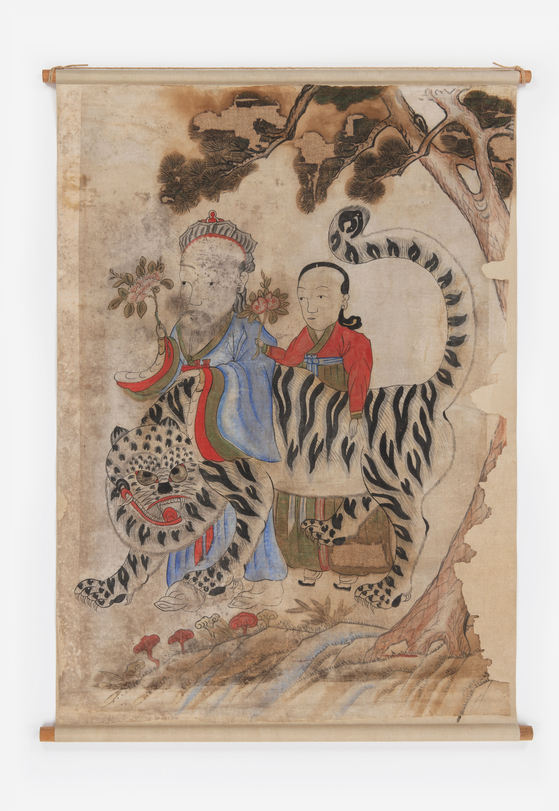 "Sasindo," sau o pictură a zeului muntelui din anii 1890 [NATIONAL FOLK MUSEUM OF KOREA]