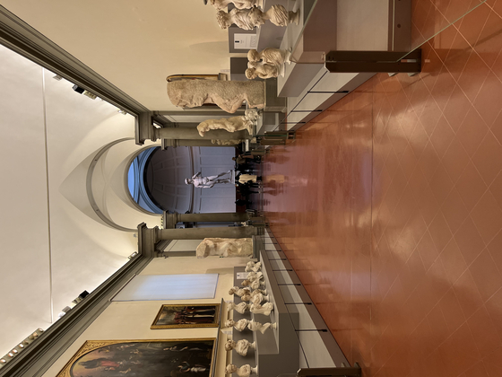 The Galleria dell'Accademia di Firenze, home of Michelangelo’s David, is almost deserted in Florence, Italy, last month.