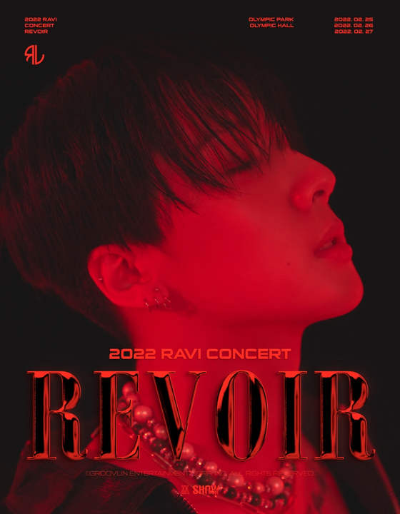 Poster for rapper Ravi's solo concert ″2022 Ravi Concert - Revoir″ [GROOVL1N]