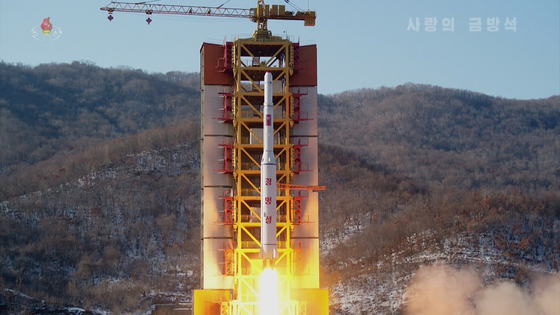 Footage from a documentary aired in October by the North's Korean Central Television, which covered the country's successful launch of the Kwangmyongsong No. 4 earth observation satellite. [YONHAP]