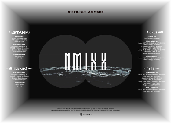 The tracklist for Nmixx's debut EP ″Ad Mare″ [JYP ENTERTAINMENT]