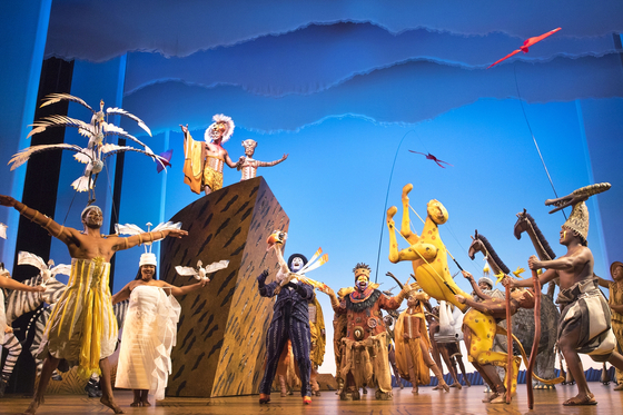 International tour team during the opening number "The Circle of Life" of "The Lion King" in Seoul. [S&CO]